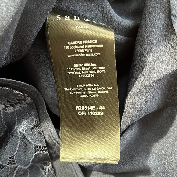 Sandro Long Sleeve Lace Dress Size 36 - Picture 6 of 7